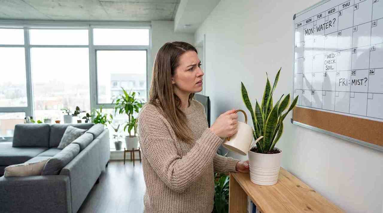 Snake plant watering routine