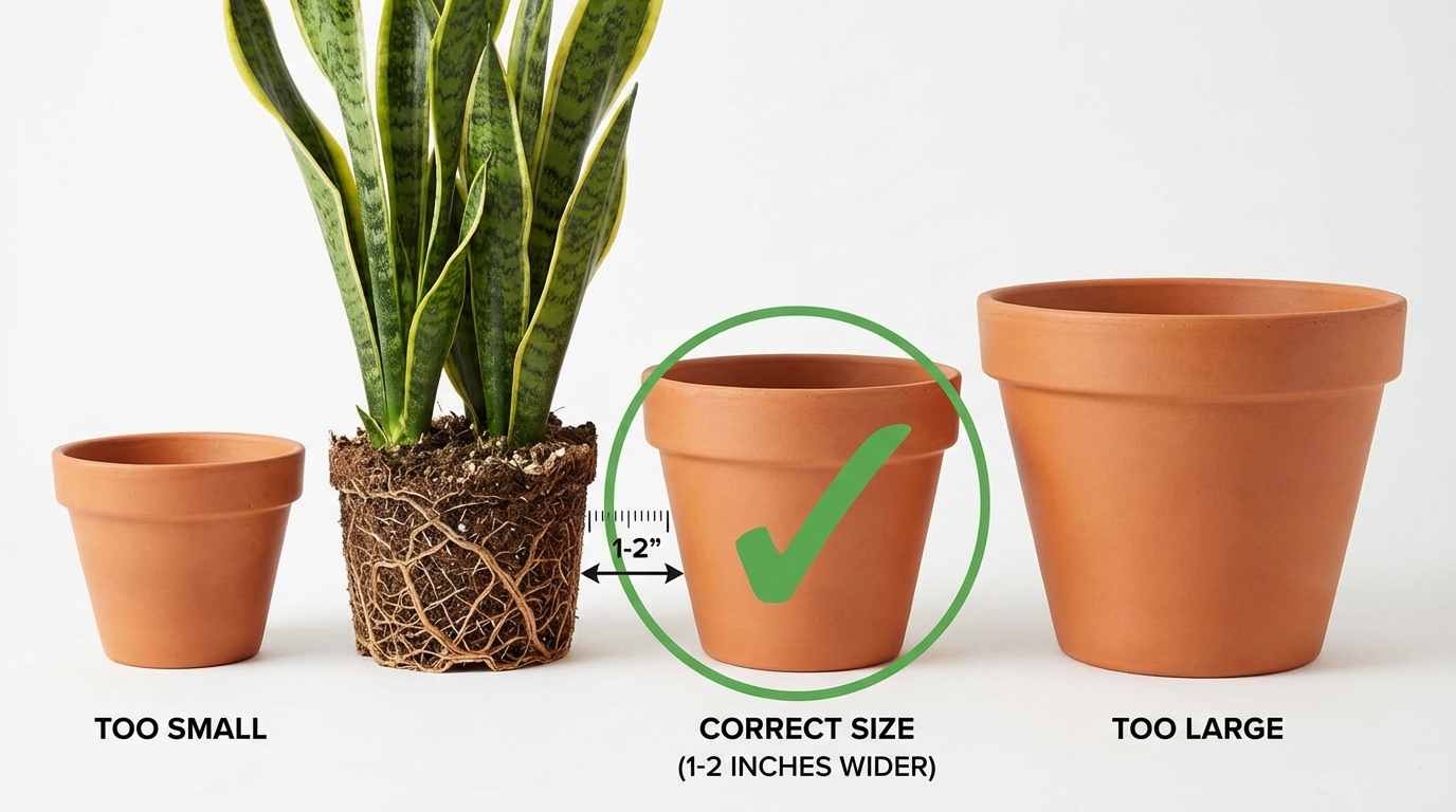 Right Pot Size for Snake Plant