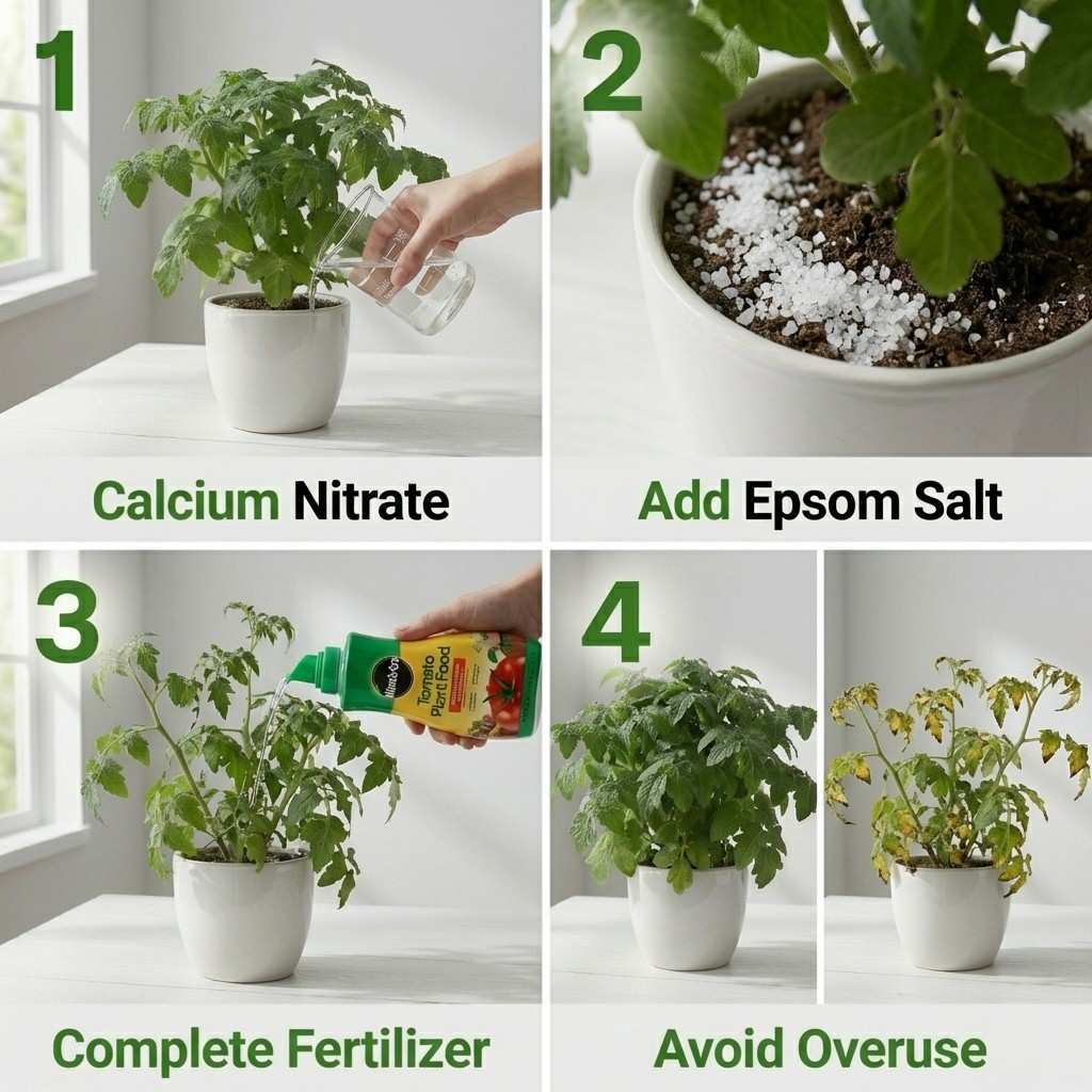 how to fix micronutrient deficiency in cherry tomato using calcium nitrate epsom salt and balanced fertilizer