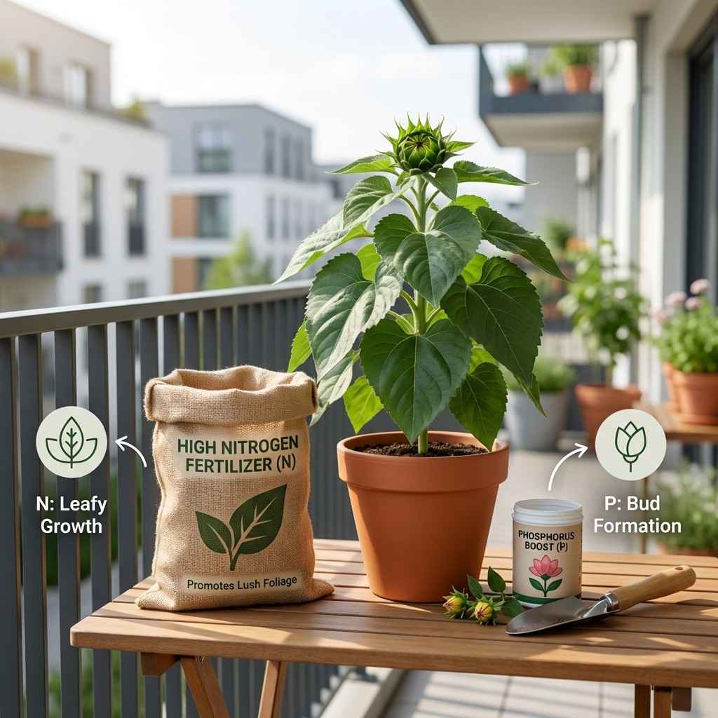 Too much nitrogen leads to leaves, not flowers—switch to phosphorus for blooms