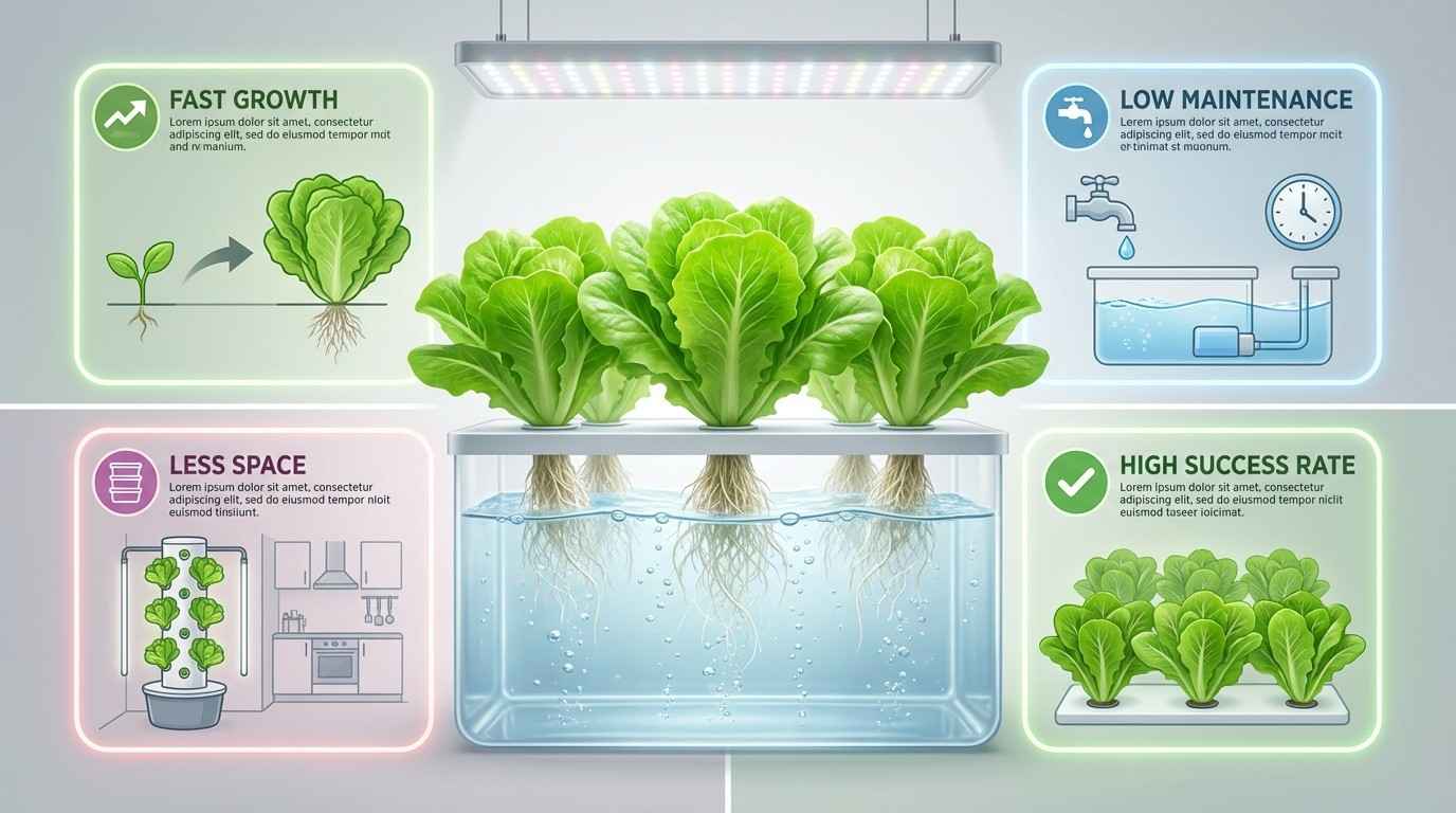 benefits of growing lettuce in hydroponics fast growth low maintenance small space